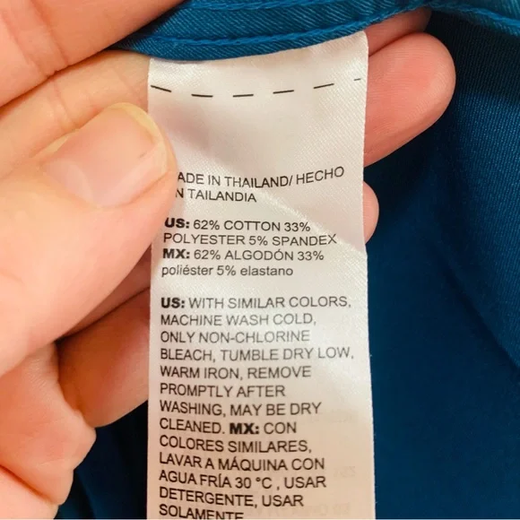 Chicos No Iron Shirt Dress in blue size 2.5 or 14 - Picture 6 of 7